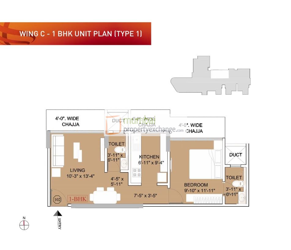 Ruparel Orion 1BHK Wing C Type 1