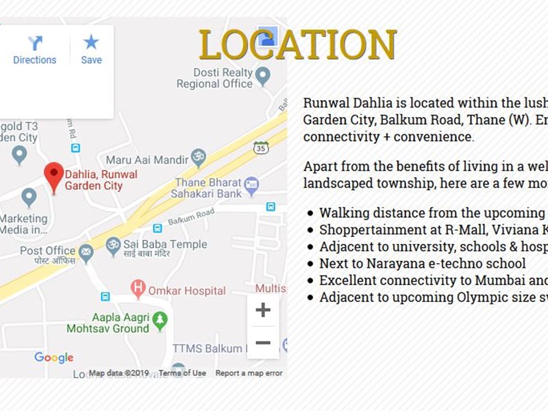 Runwal-Dahlia Location Map