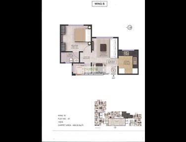 6606 Oth 1 Bhk Floor Plan - Lalani Grandeur, Goregaon East