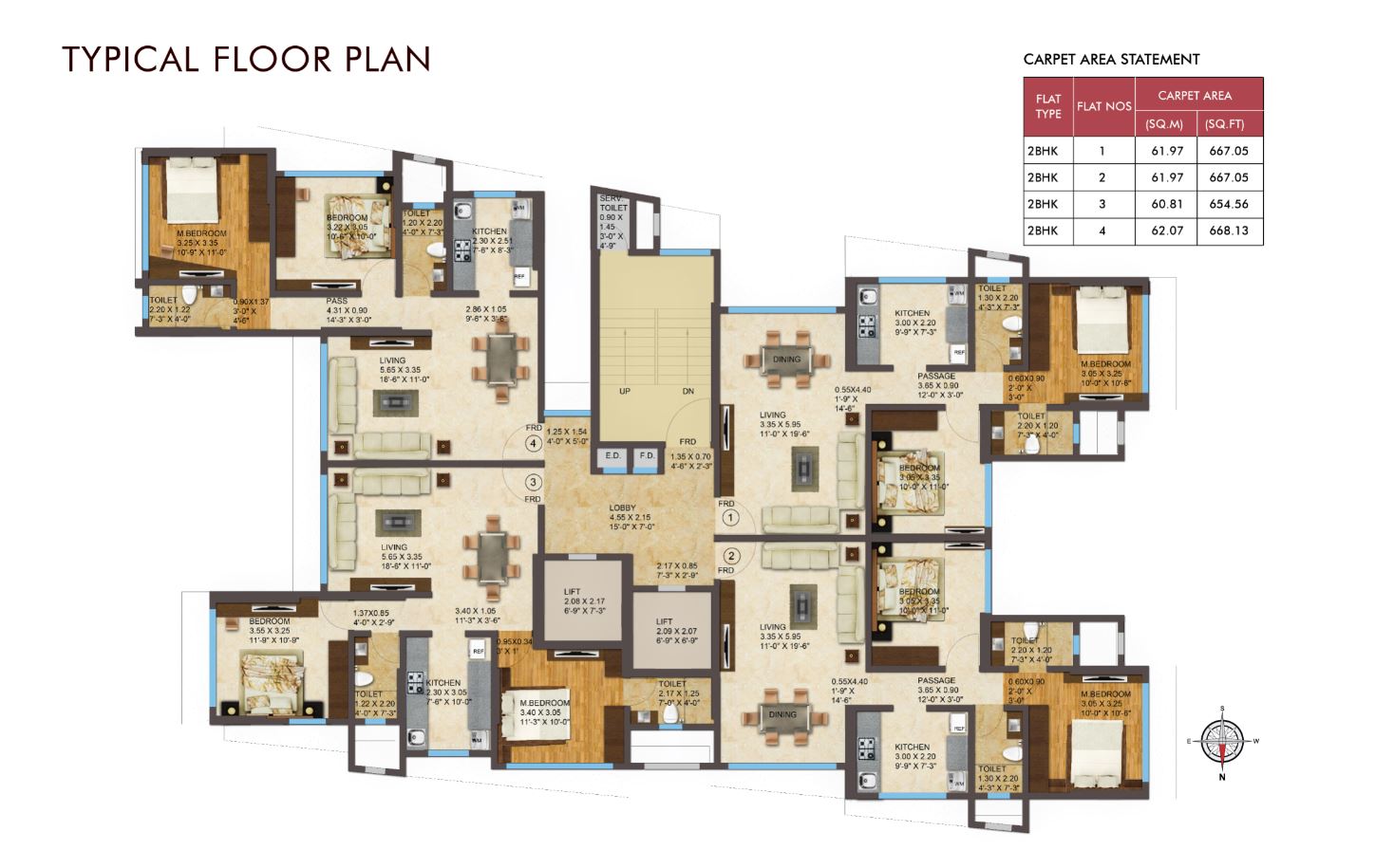 Stadium View Typical Floor Plan