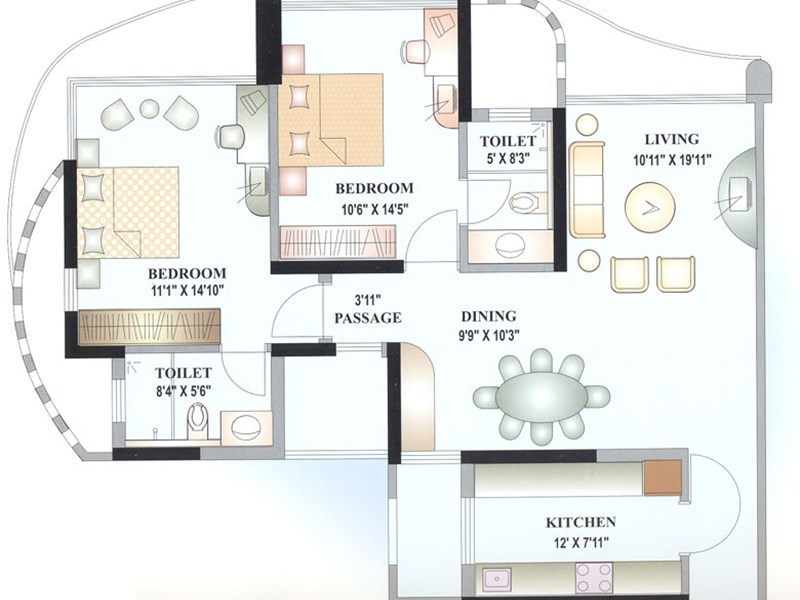 Two Bedroom plan