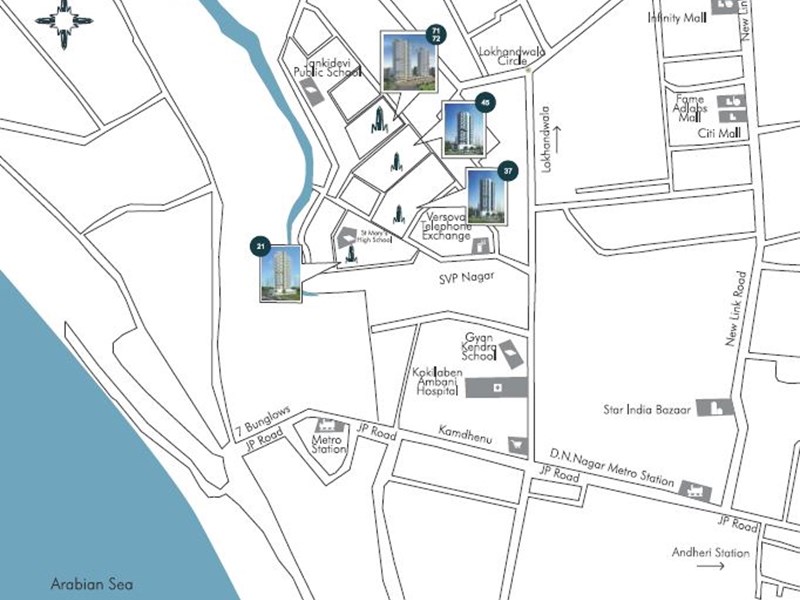 Neminath Luxeria Location Map