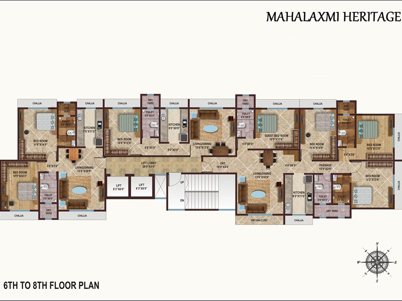 6th To 8th Floor Plan