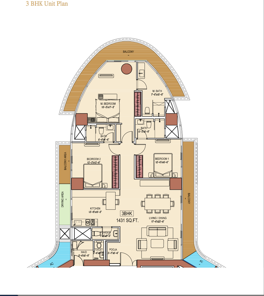 Flat on rent in Aquaria Grande B Wing, Borivali West