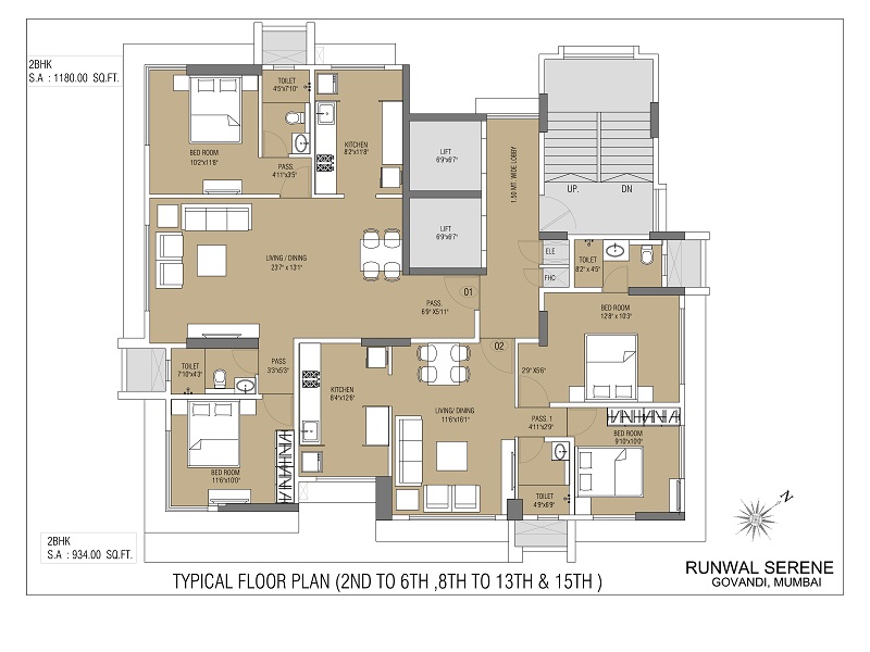 Runwal Serene Typical Floor Plan