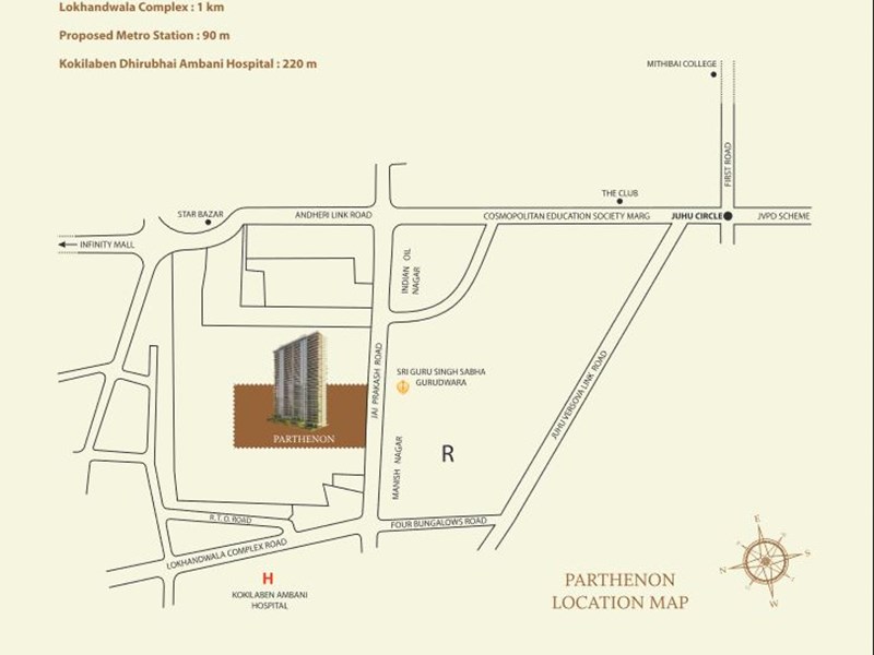 Parathenon Location Map