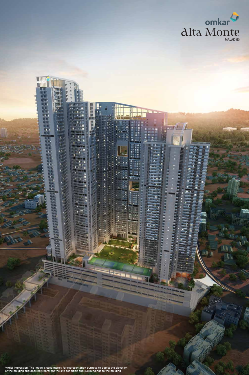 Flat on rent in Alta Monte Tower D, Malad East