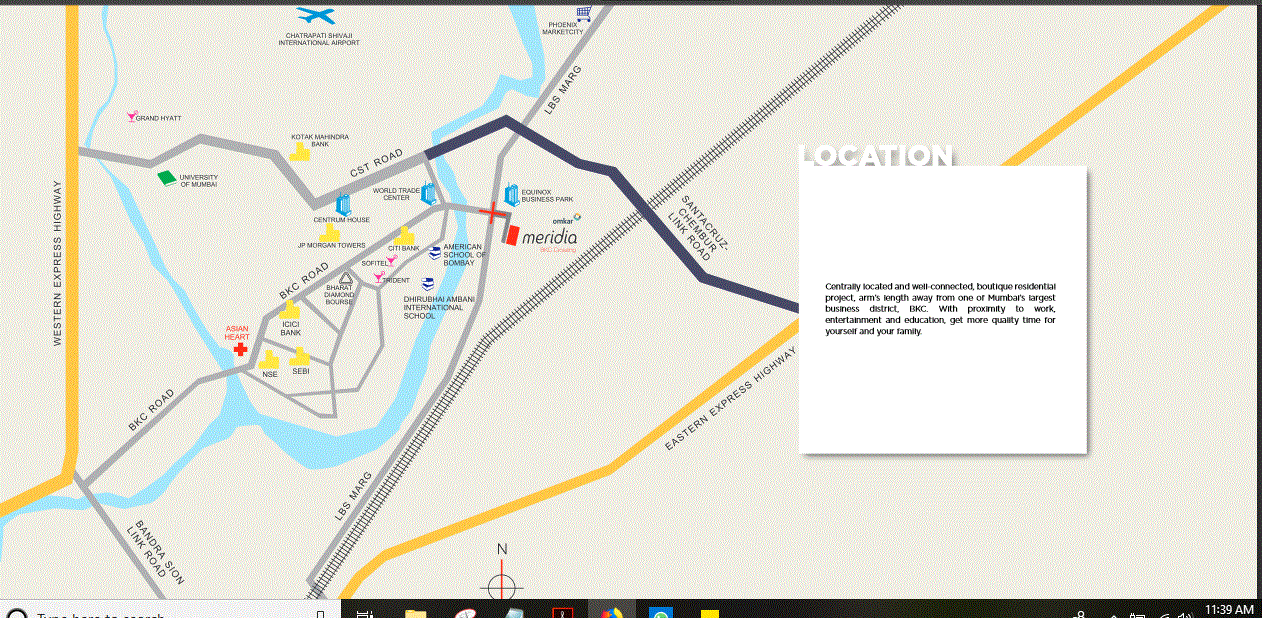 Omkar Meridia Location