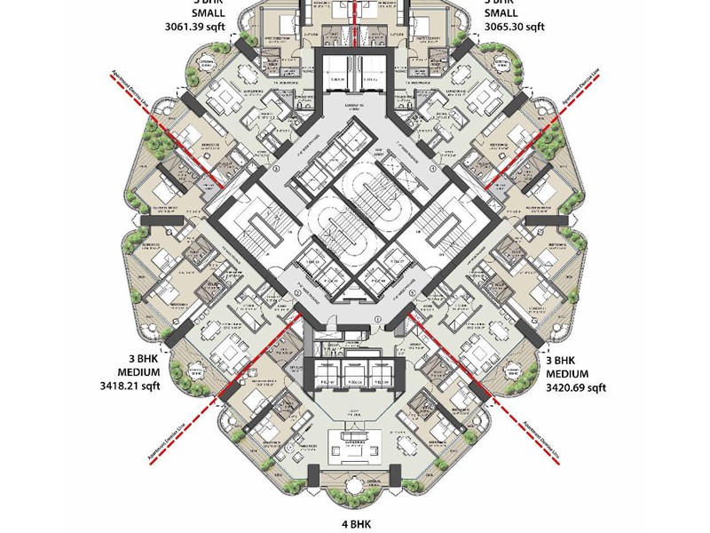 Omkar 1973 Typical Floor Plan Tower 1-Low Rise