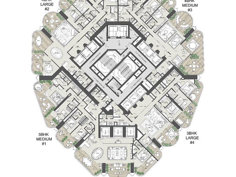 Omkar 1973 Typical Floor Plan Tower 2-Low Rise