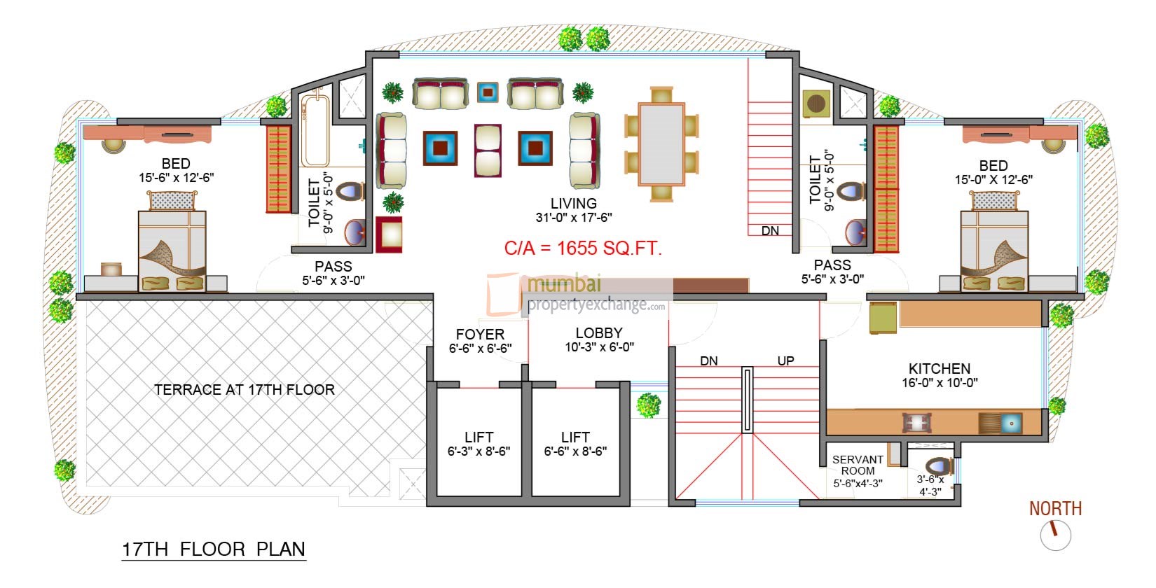 6927 Oth Floor Plan 1  - Lakhani Signature, Bandra West