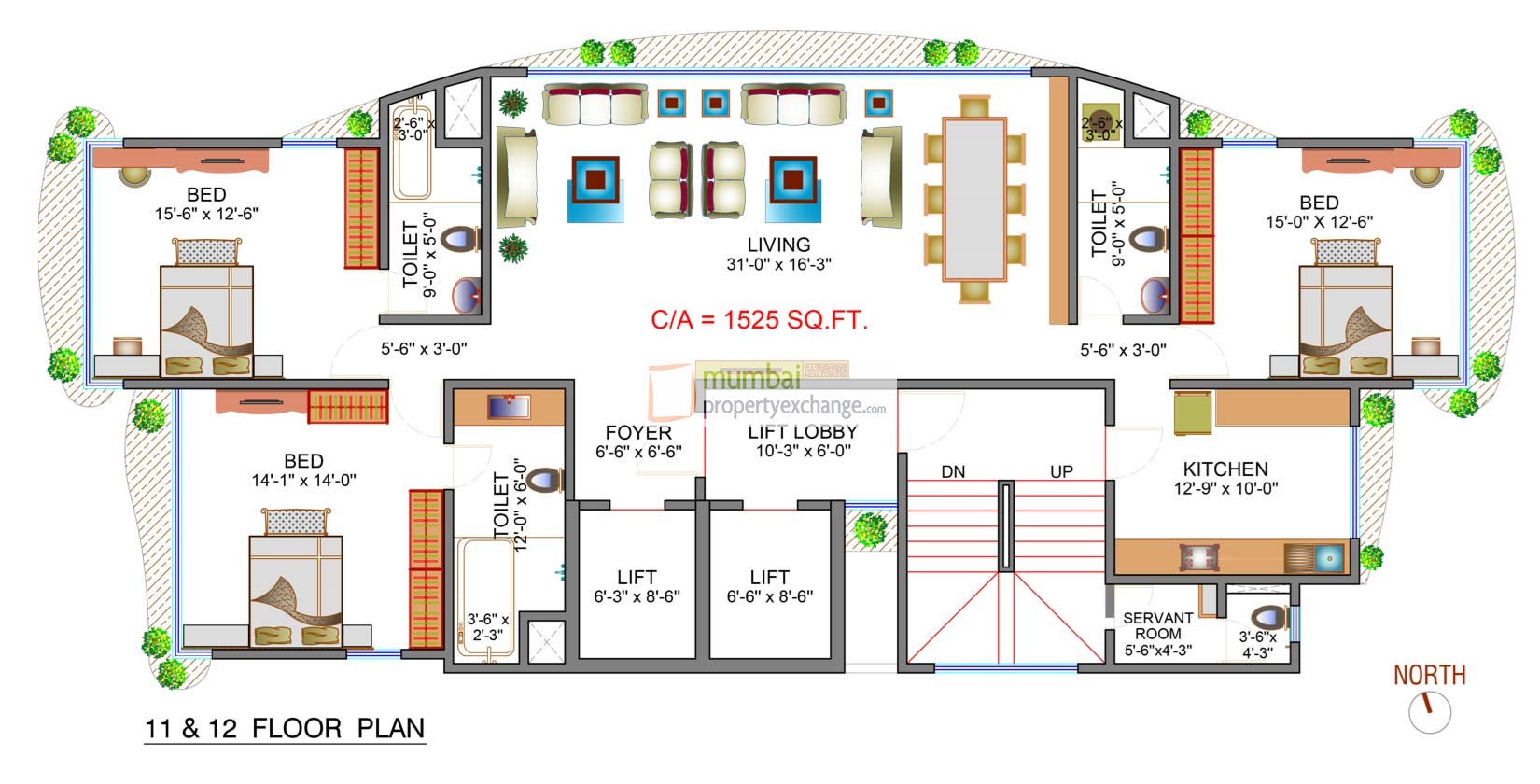 6927 Oth Floor Plan 3  - Lakhani Signature, Bandra West