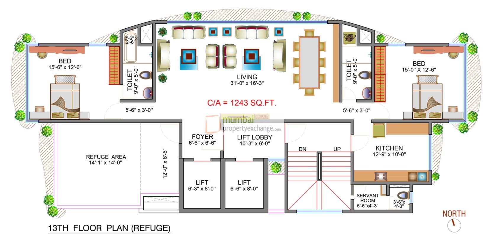 6927 Oth Floor Plan 2  - Lakhani Signature, Bandra West
