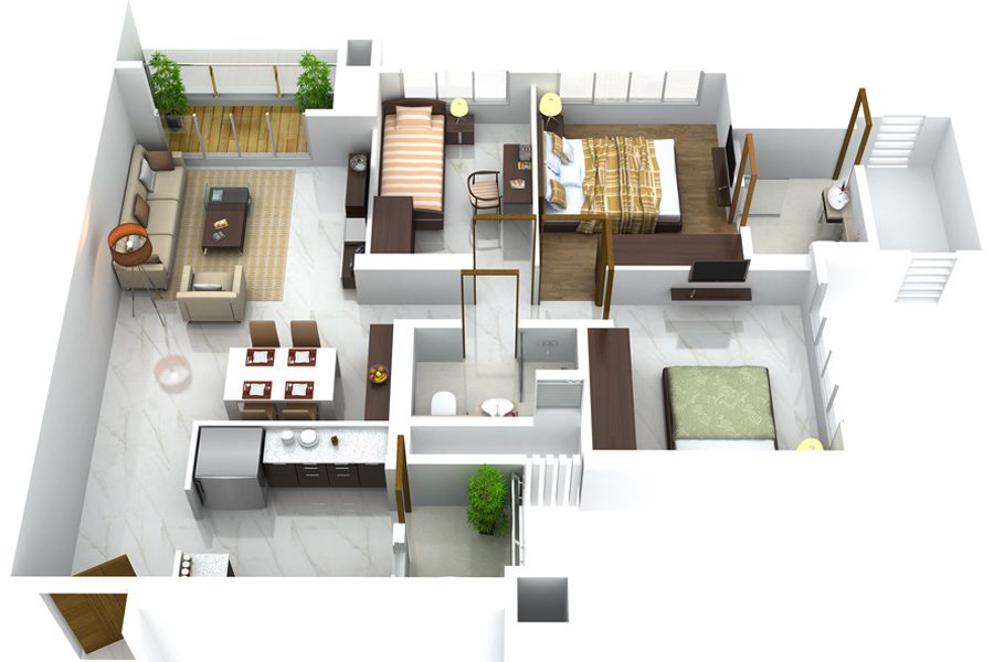 Alpine 2BHK Plan Type 2