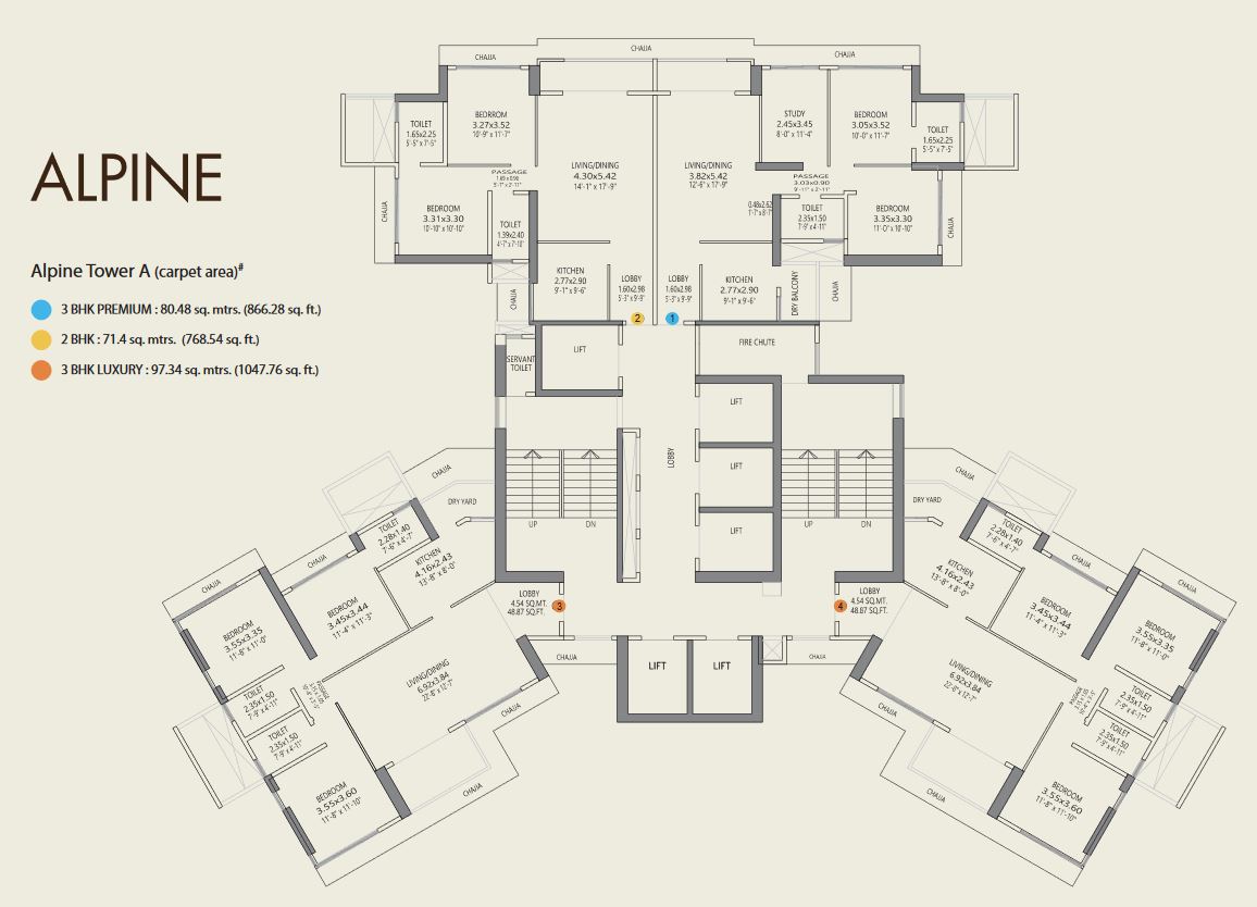 Alpine Tower A Typical Floor Plan