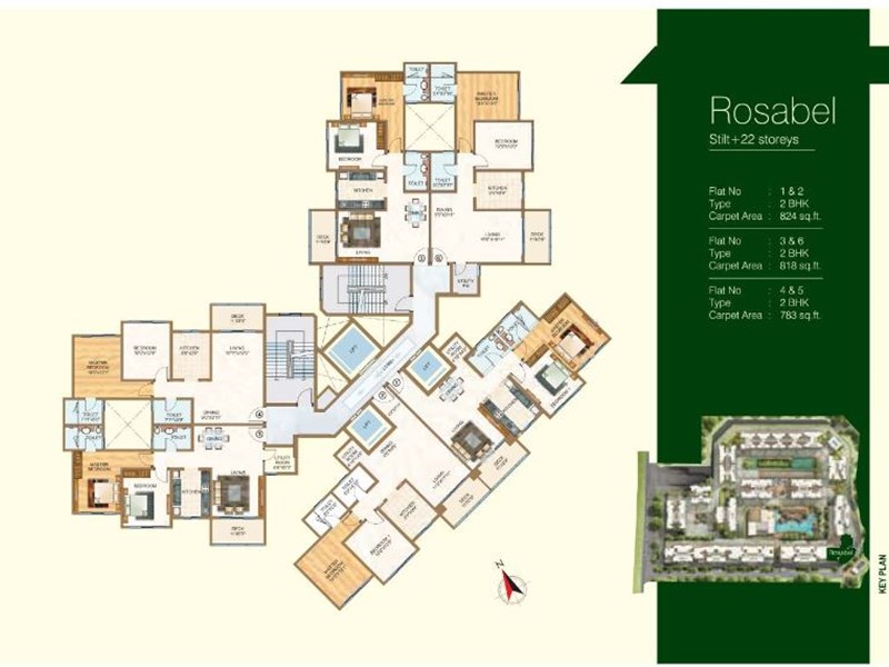 Vasant Oasis  Typical Floor Plan Rosabel