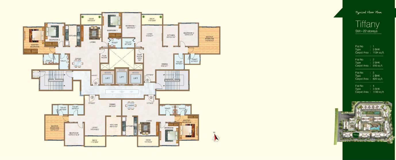 Vasant Oasis  Typical Floor Plan Tiffany