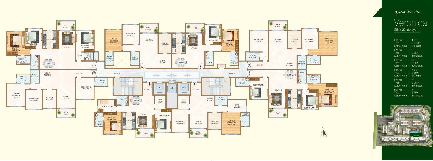 Vasant Oasis  Typical Floor Plan Veronica
