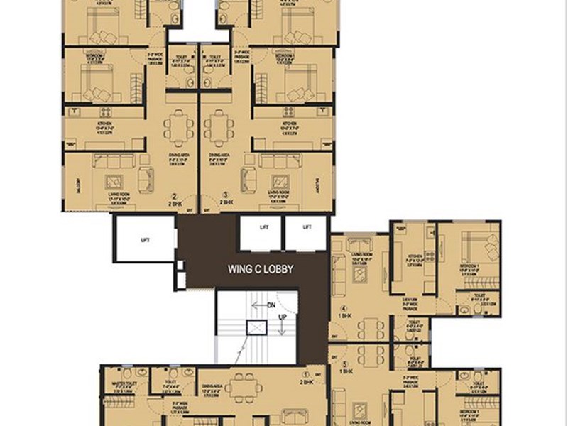 Kanakia Sevens Typical Floor Plan C
