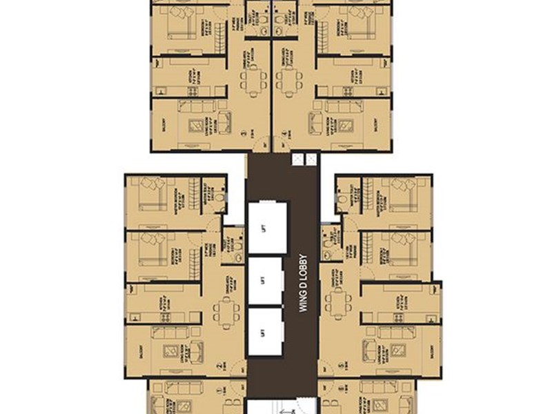 Kanakia Sevens Typical Floor Plan D