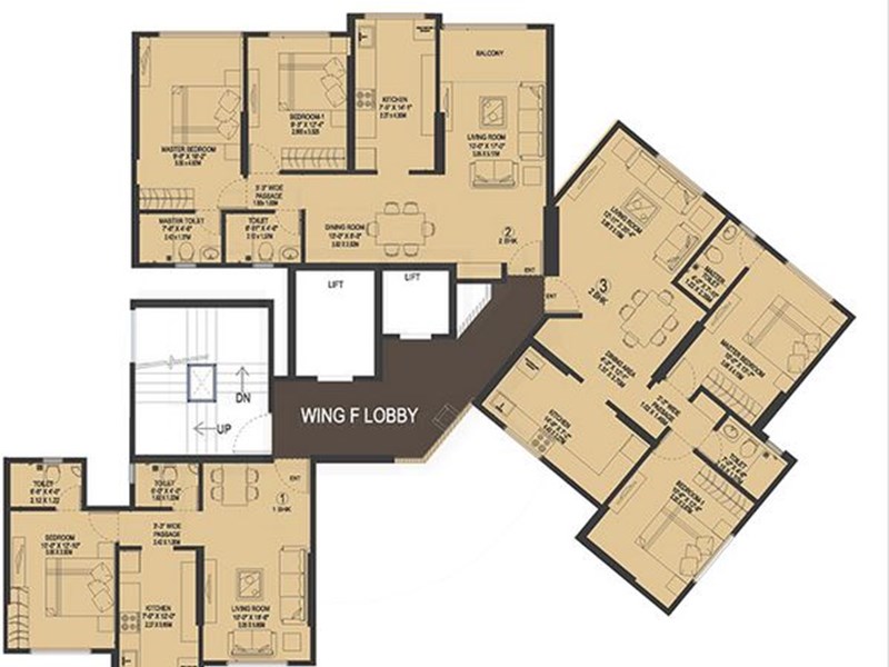 Kanakia Sevens Typical Floor Plan F