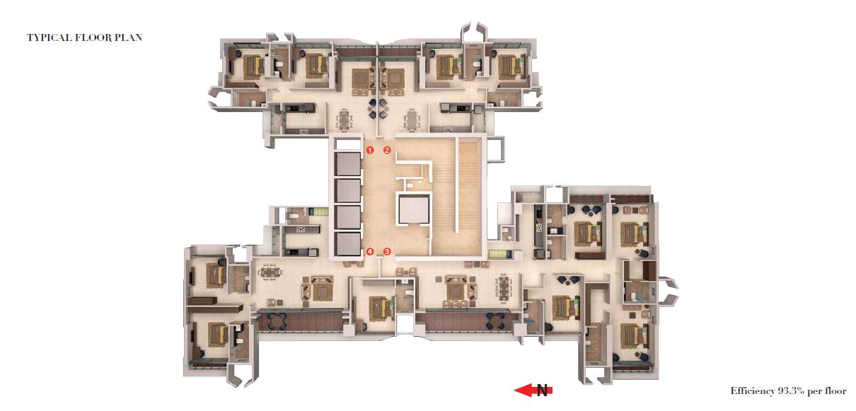 Ajmera I Land Typical Floor Plan