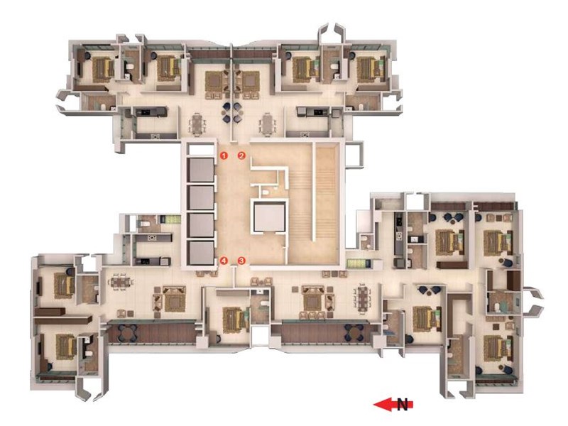 Ajmera I Land Typical Floor Plan