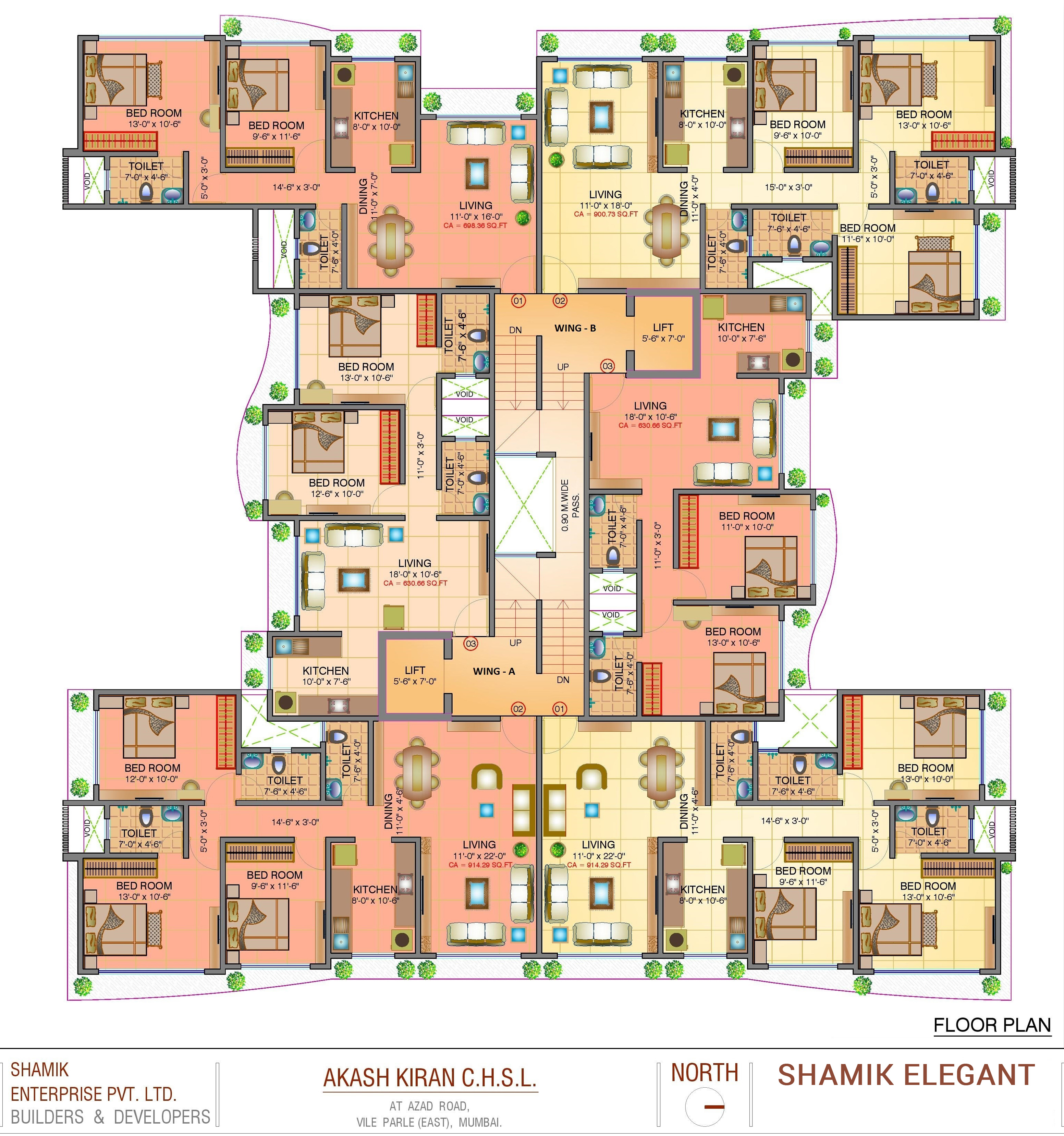 Shamik Elegant Typical Floor Plan