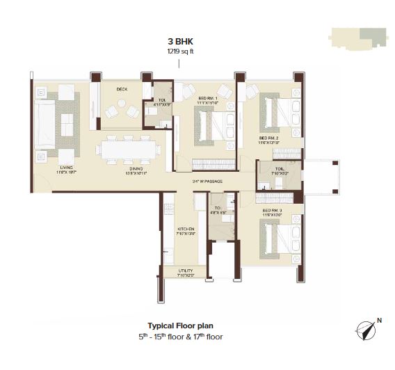 Marathon Emblem 3BHK Type1