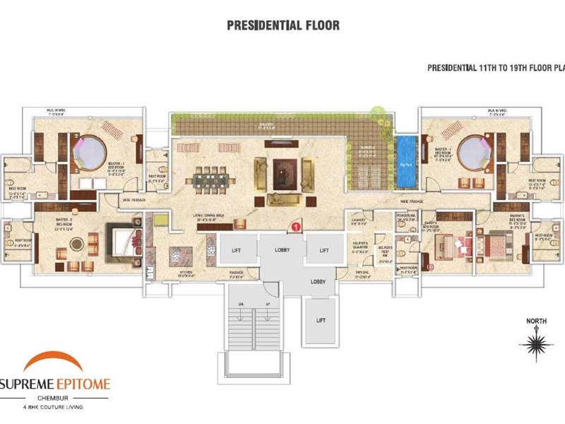 11th To 19th Floor Plan
