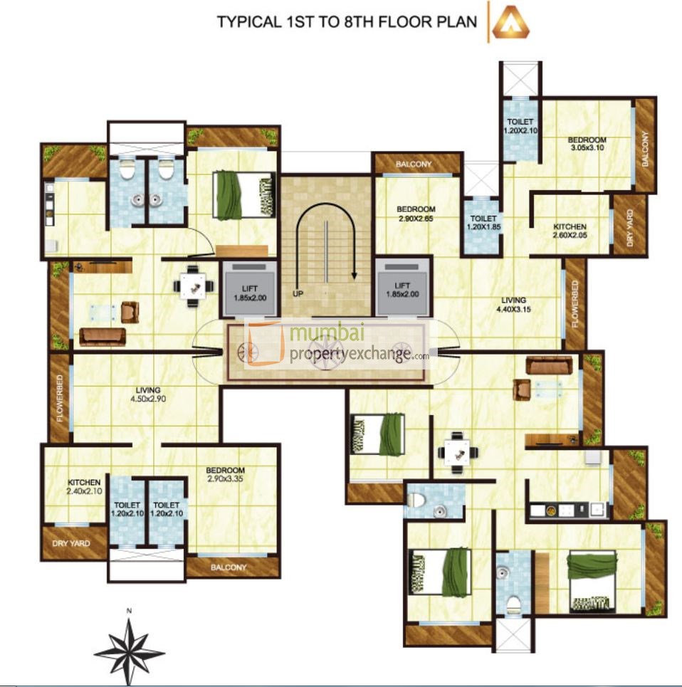 1st-8th Floor Plan