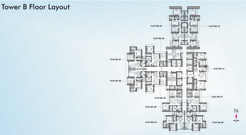 Omkar Alta Monte Tower B Typical Plan