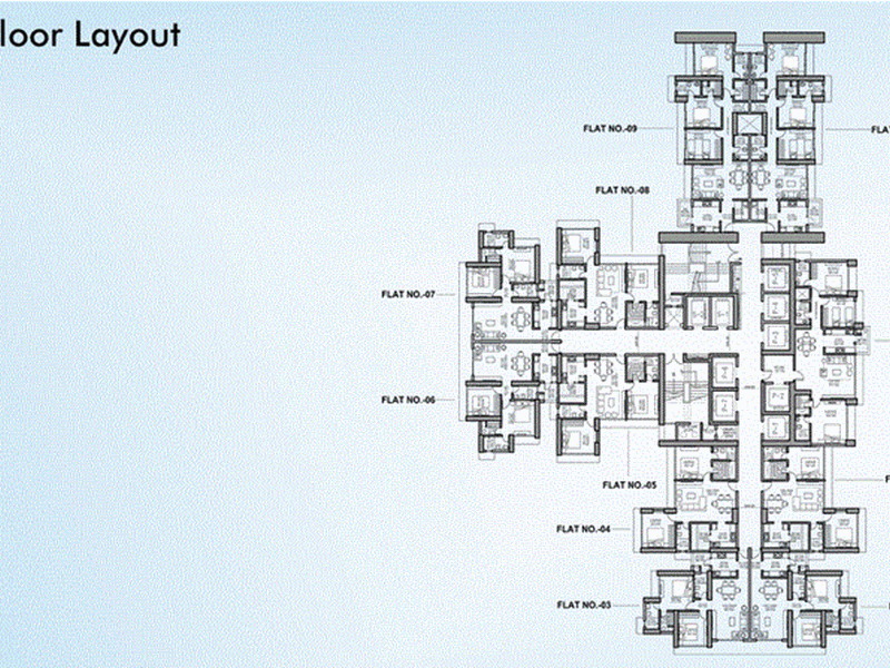Omkar Alta Monte Tower B Typical Plan