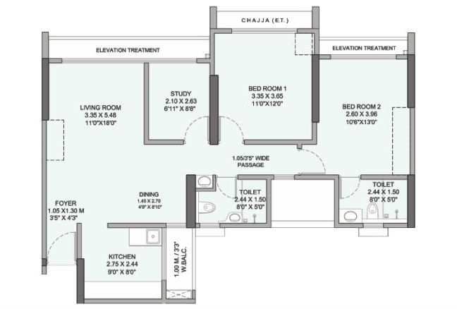 Wadhwa Elite-Solitaire 2.5BHK