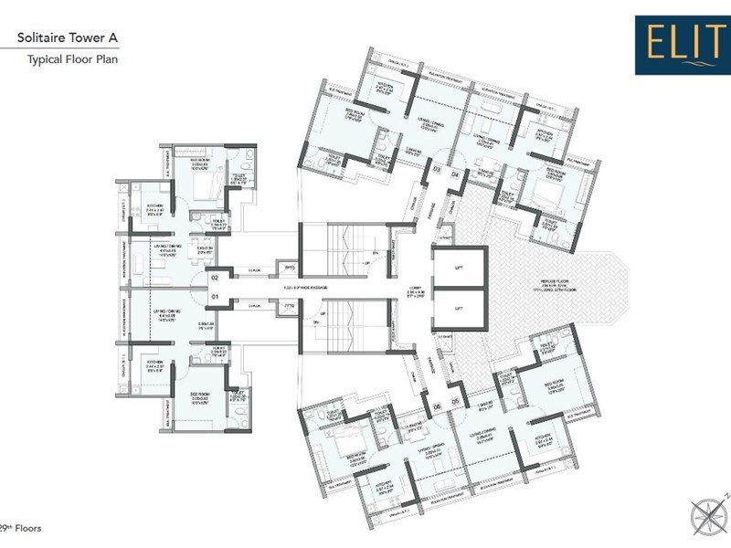 Wadhwa Elite Typical Floor Plan Solitaire Tower A
