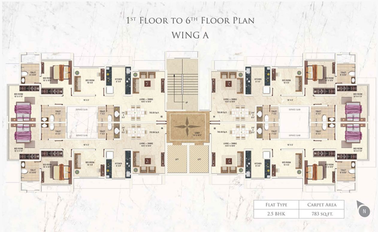 A wing 1-6th Floor 