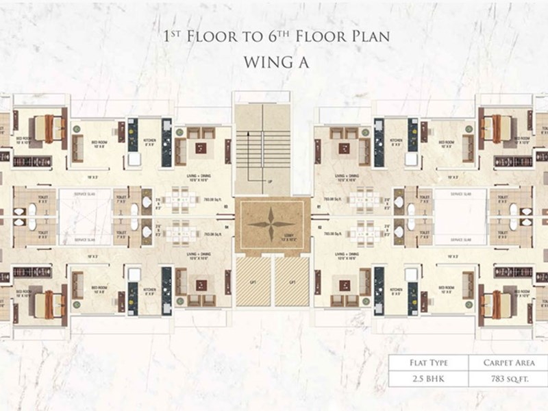 A wing 1-6th Floor 