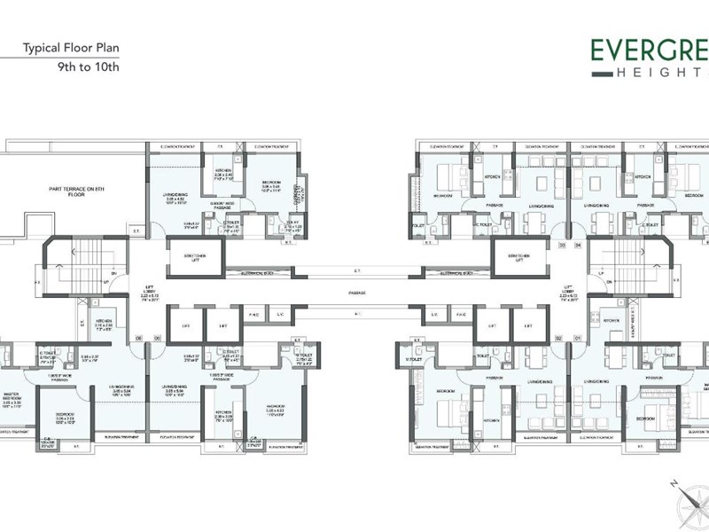Wadhwa Evergreen Heights Typical Floor Plan -2