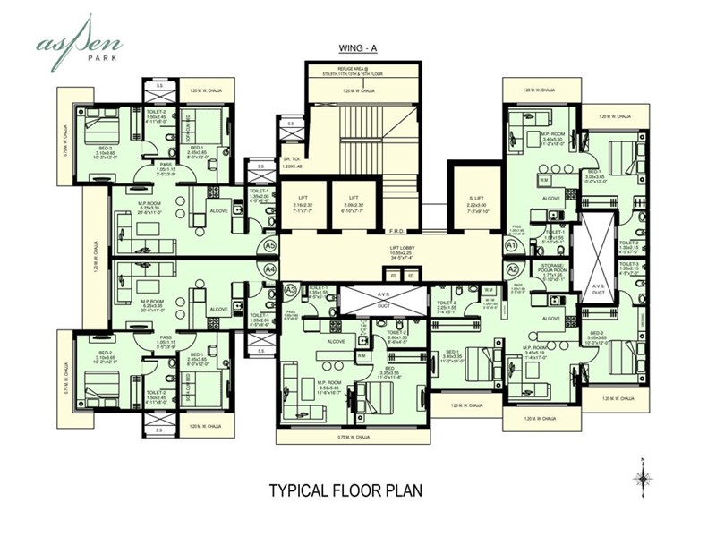 Aspen Park Typical Floor Plan Wing A