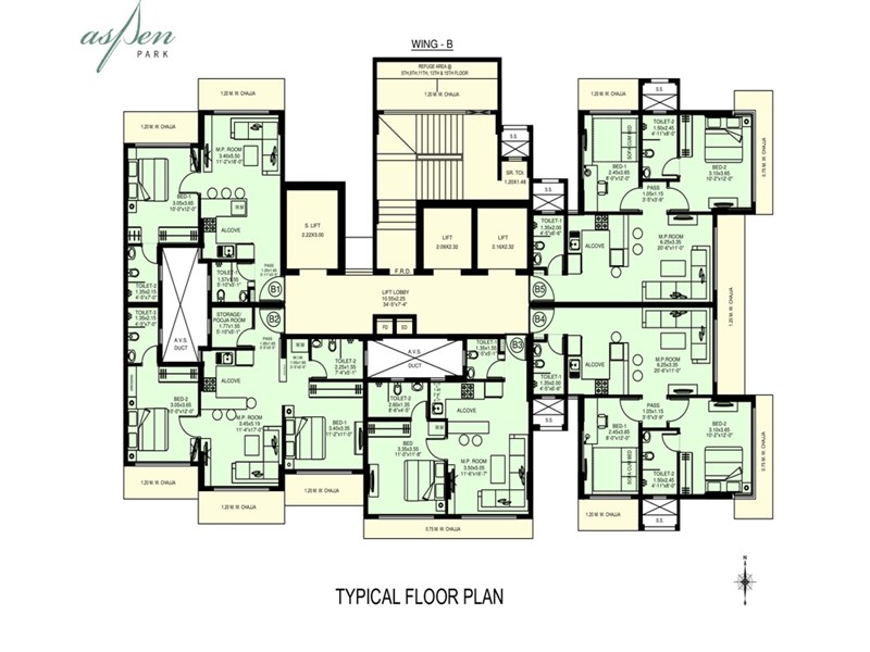 Aspen Park Typical Floor Plan Wing B