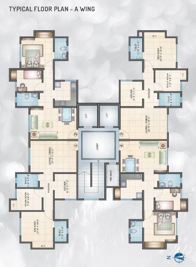 A Wing - Typical Floor Plan