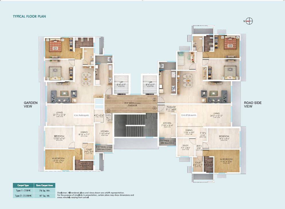 Sumit Garden Typical Floor Plan