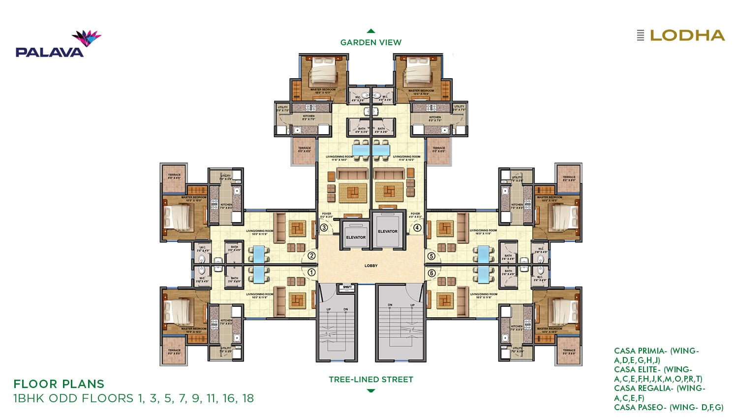 Lodha Lakeshore Greens 1BHK Floor Plan Odd