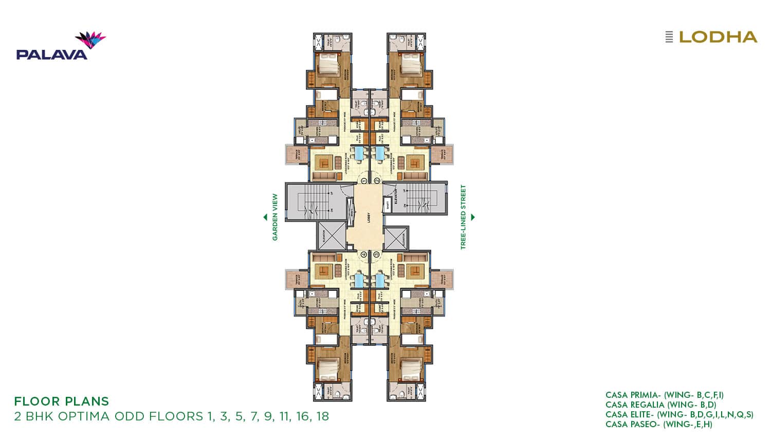Lodha Lakeshore Greens 2BHK Floor Plan Odd