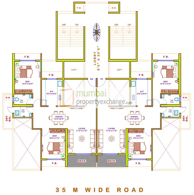 5,11,17,23rd Floor Plan