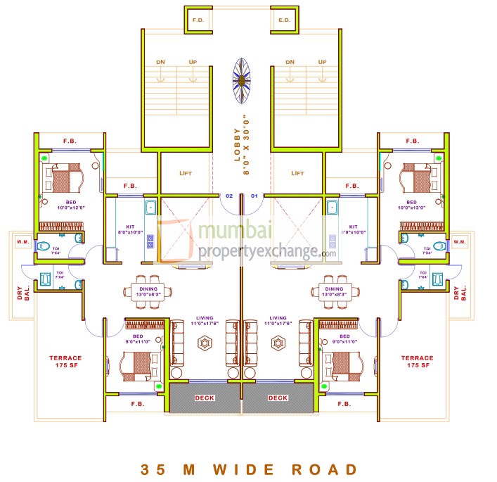7,13,19th Floor Plan