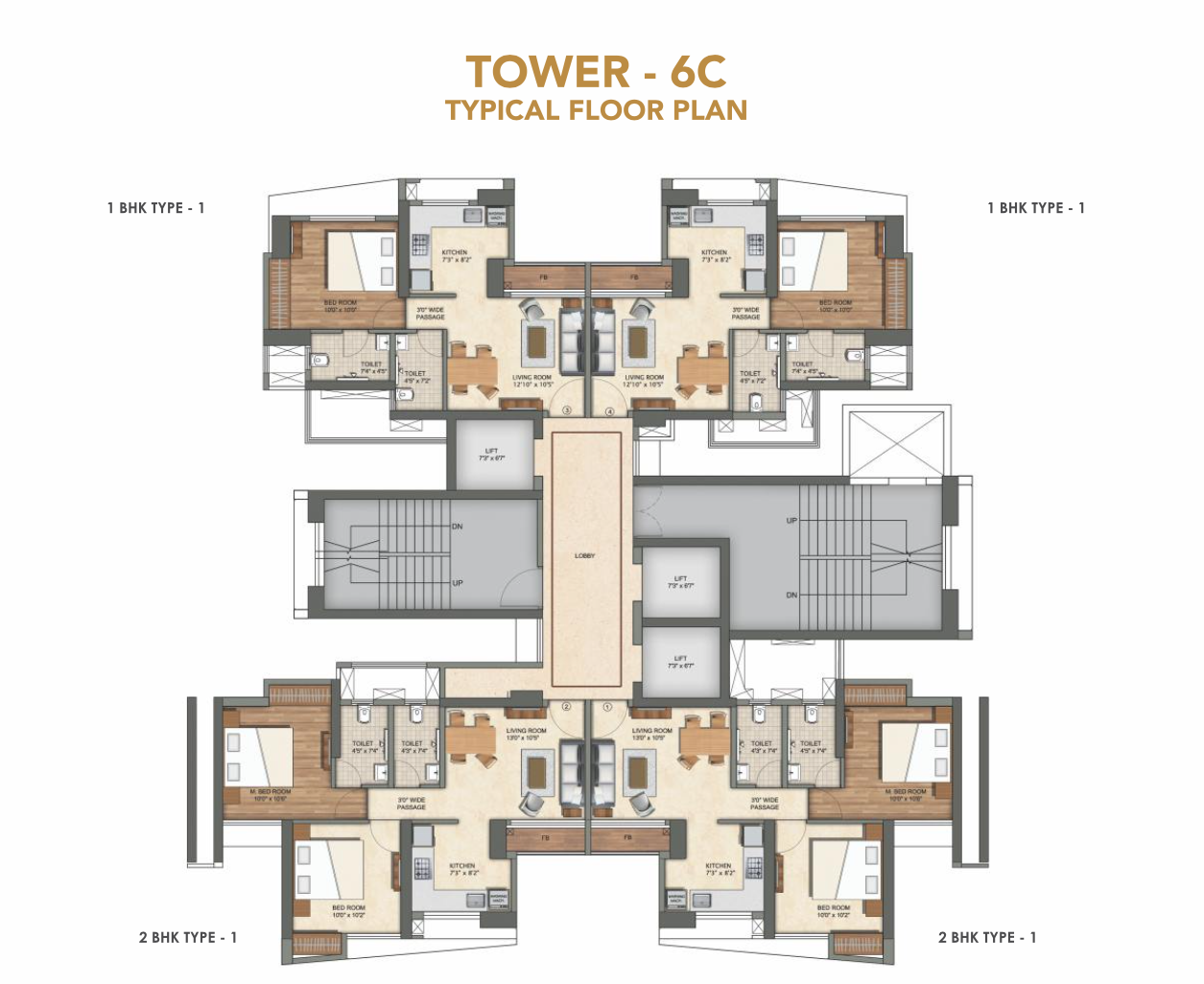 Tower 6C - Floor Plan