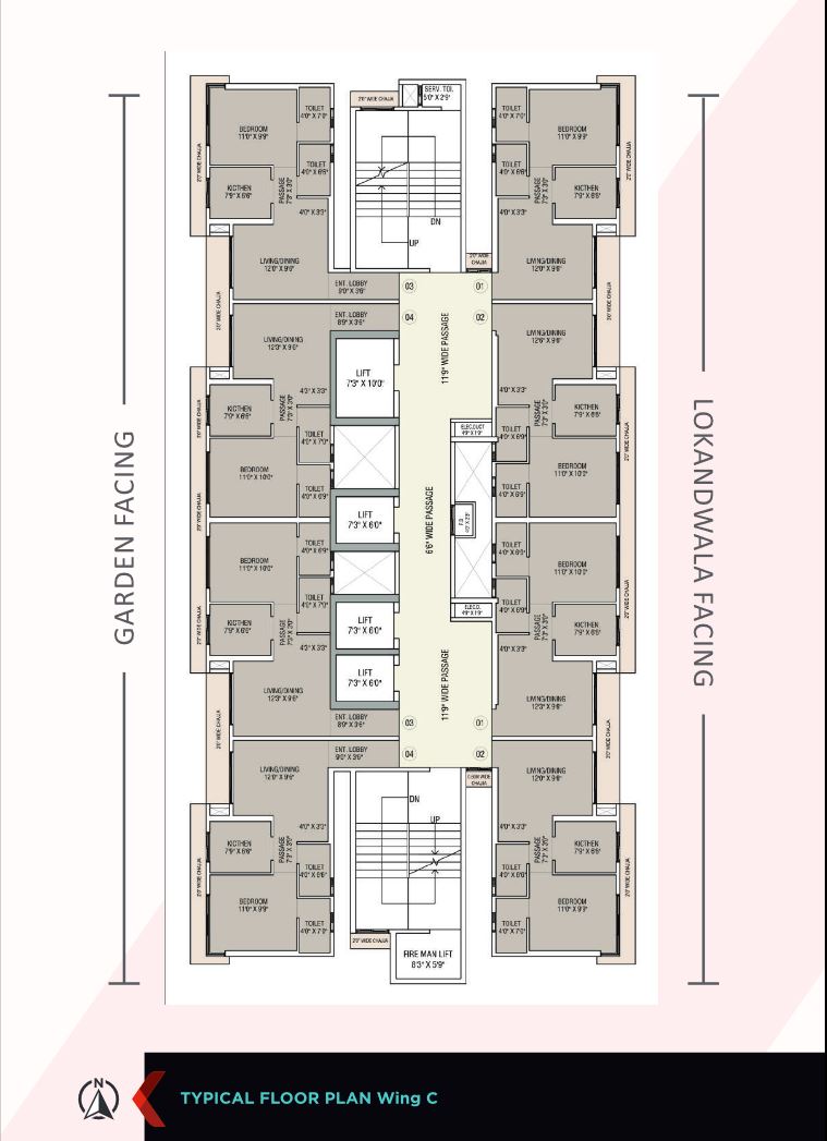 UK Iridium Typical Floor Plan Wing C