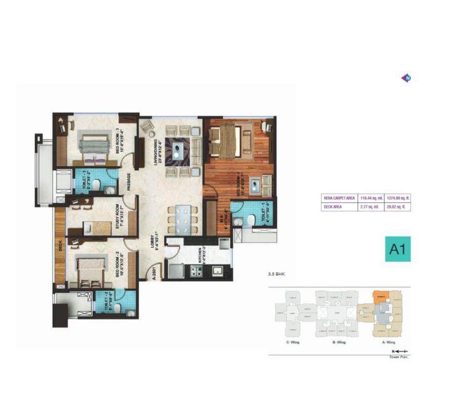 Adani Heights A1  Plan