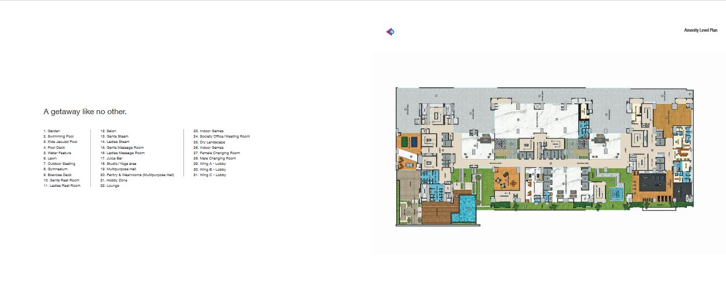 Adani Heights Amenities level Plan